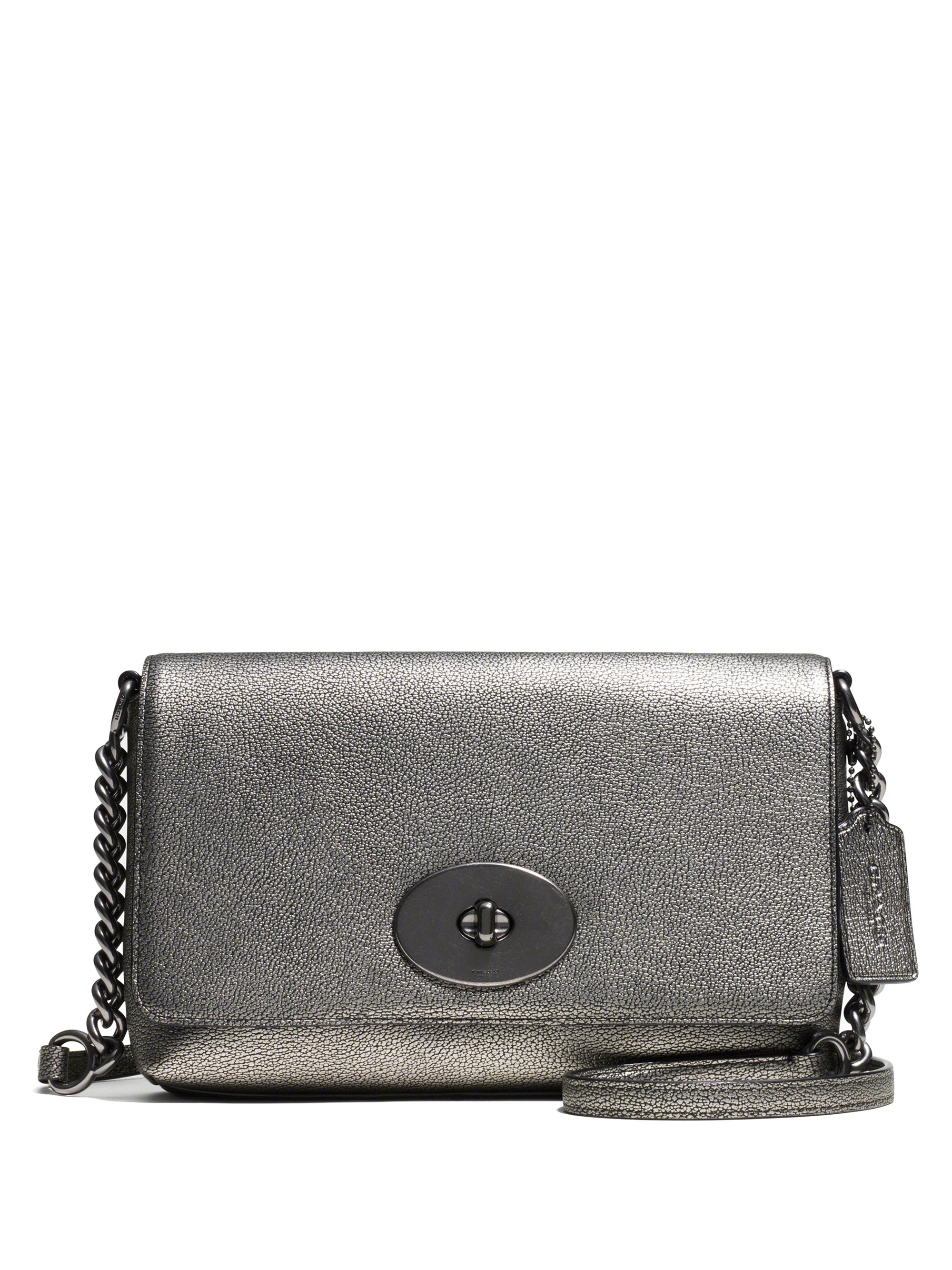 COACH Crosstown Metallic Pebbled Leather Crossbody Bag Lyst