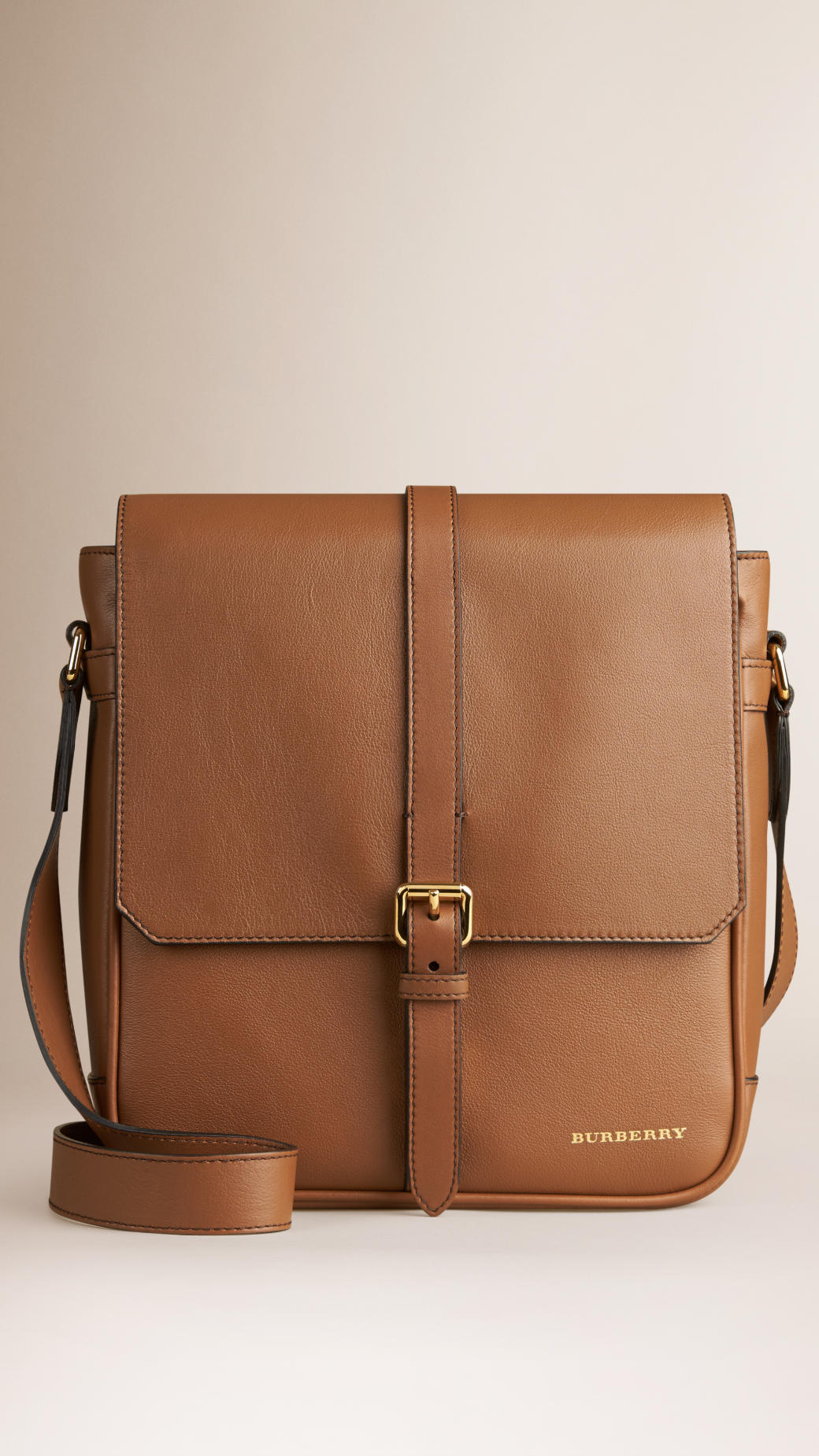 Burberry Soft Leather Crossbody Bag in Brown for Men (tan) | Lyst