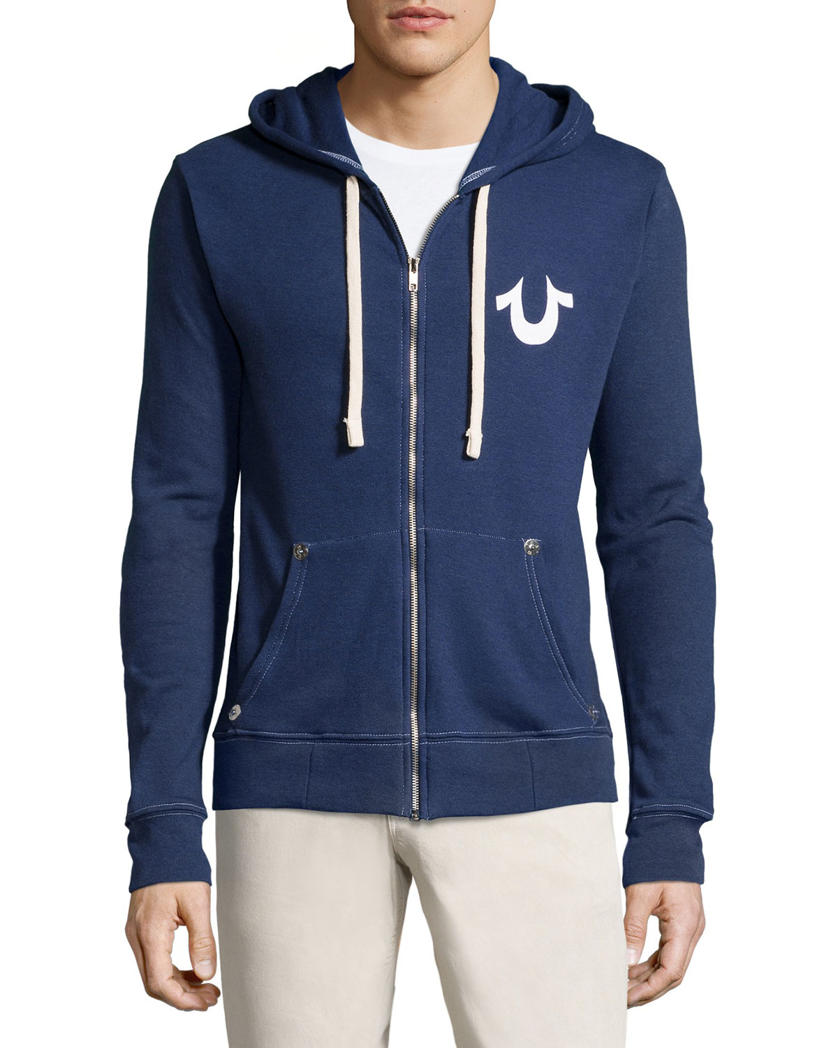 navy blue true religion hoodie