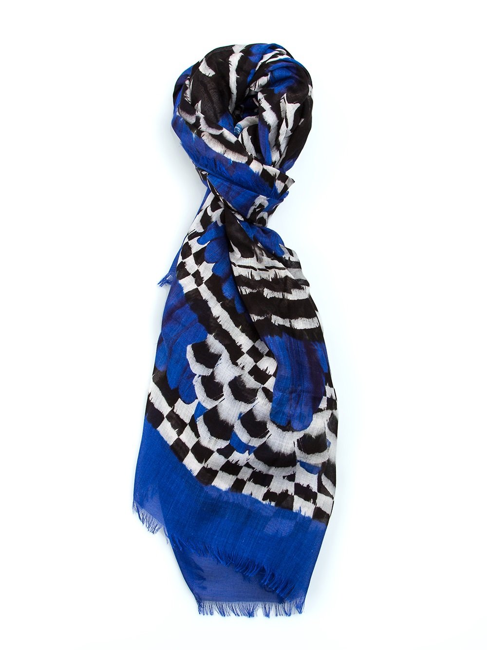 Alexander mcqueen Abstract Print Scarf in Blue | Lyst