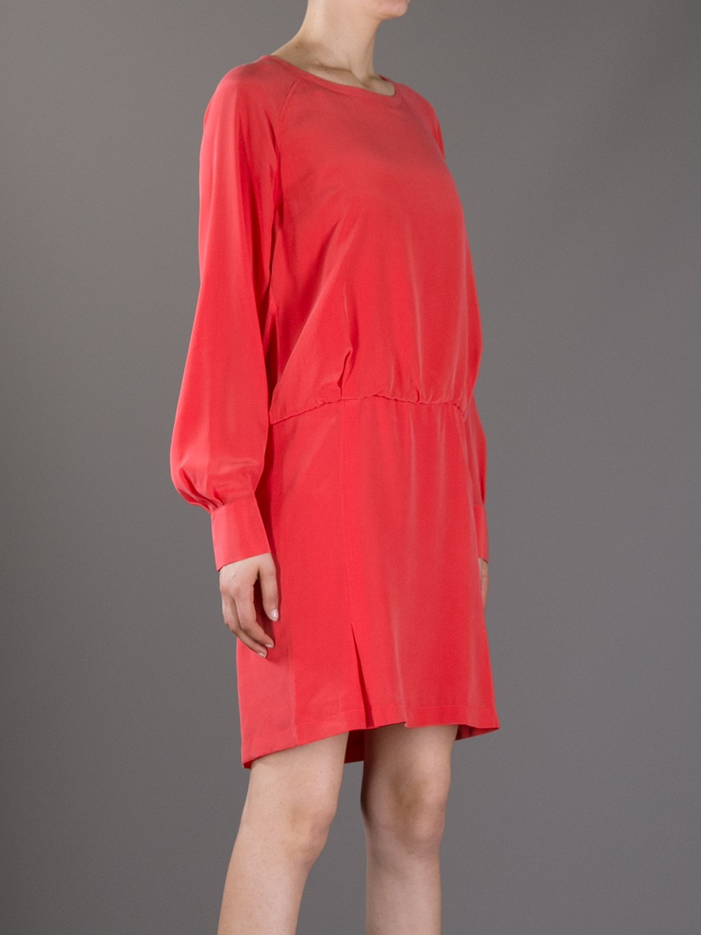 See By Chloé Silk Dress in Yellow & Orange (Red) - Lyst