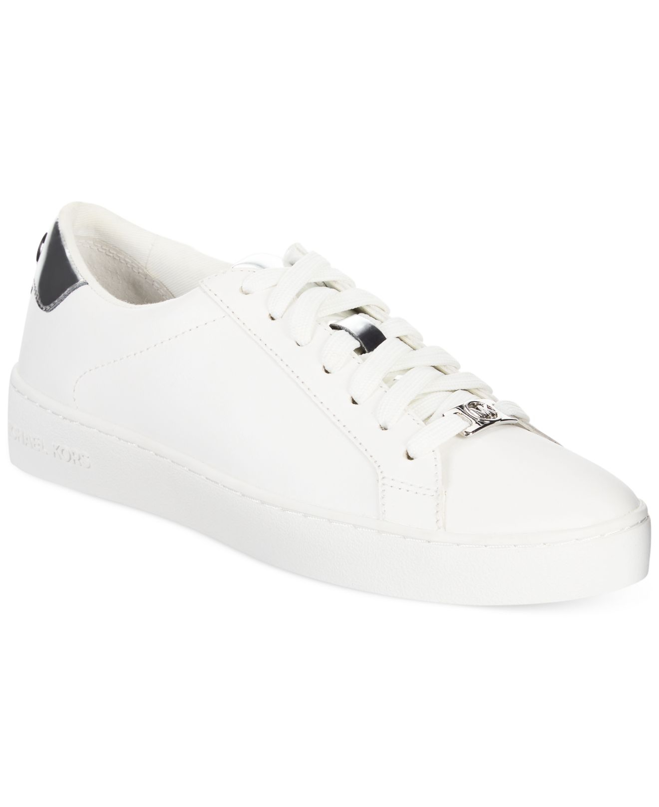 michael kors irving lace up silver