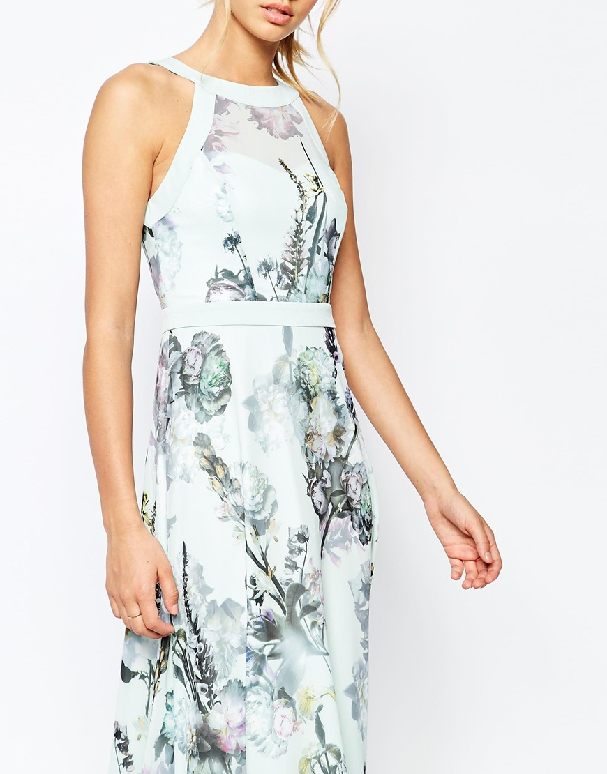 Lyst - Ted Baker Marxel Torchlit Floral Maxi Dress in Green