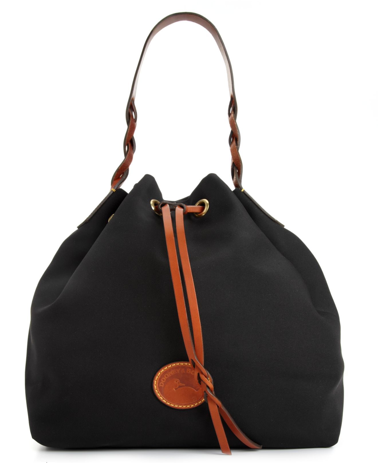Lyst Dooney & Bourke Nylon Drawstring Bucket Bag in Black