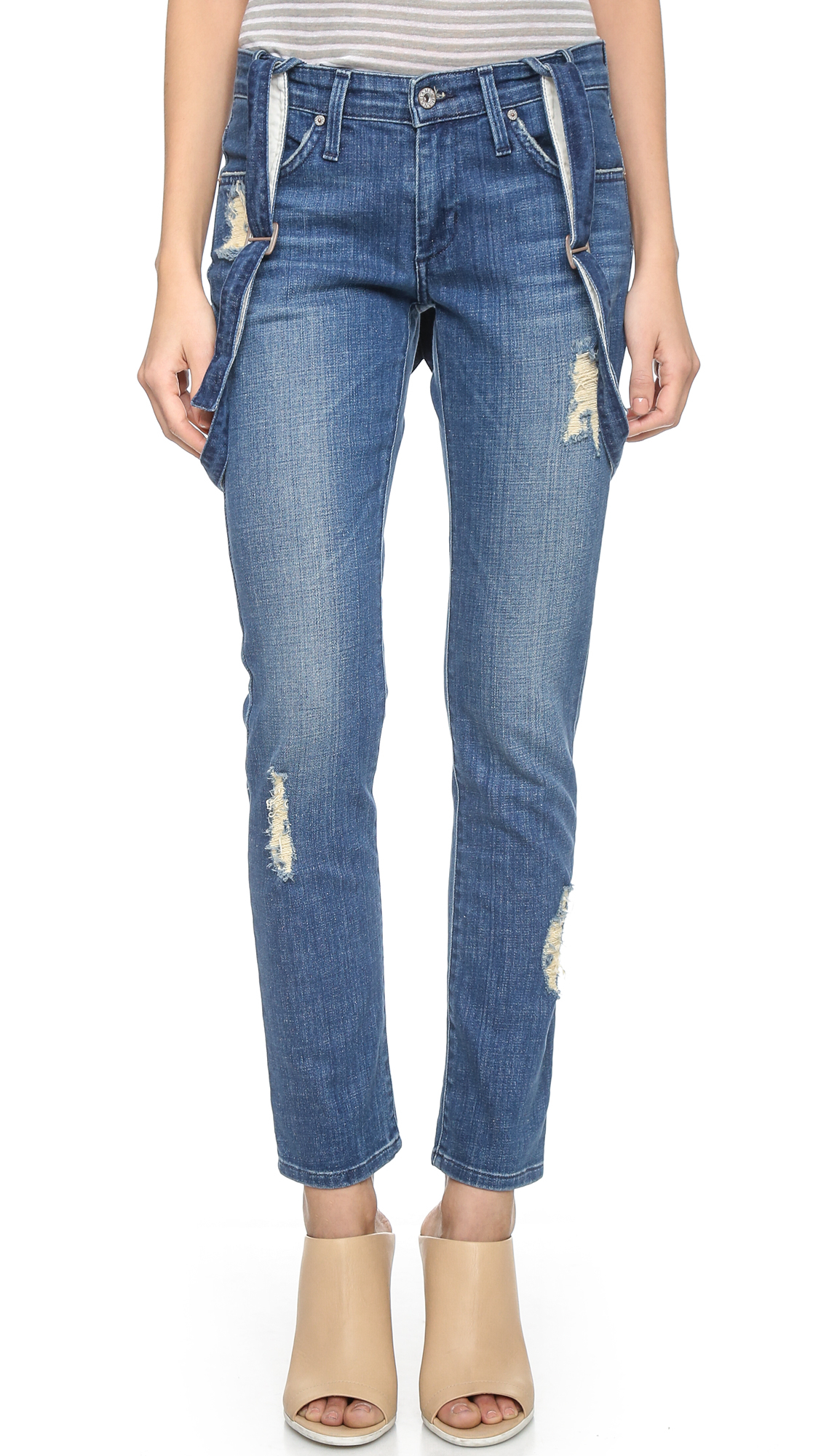 Lyst James Jeans Jojo Slouchy Suspender Boyfriend Jeans Indio in Blue