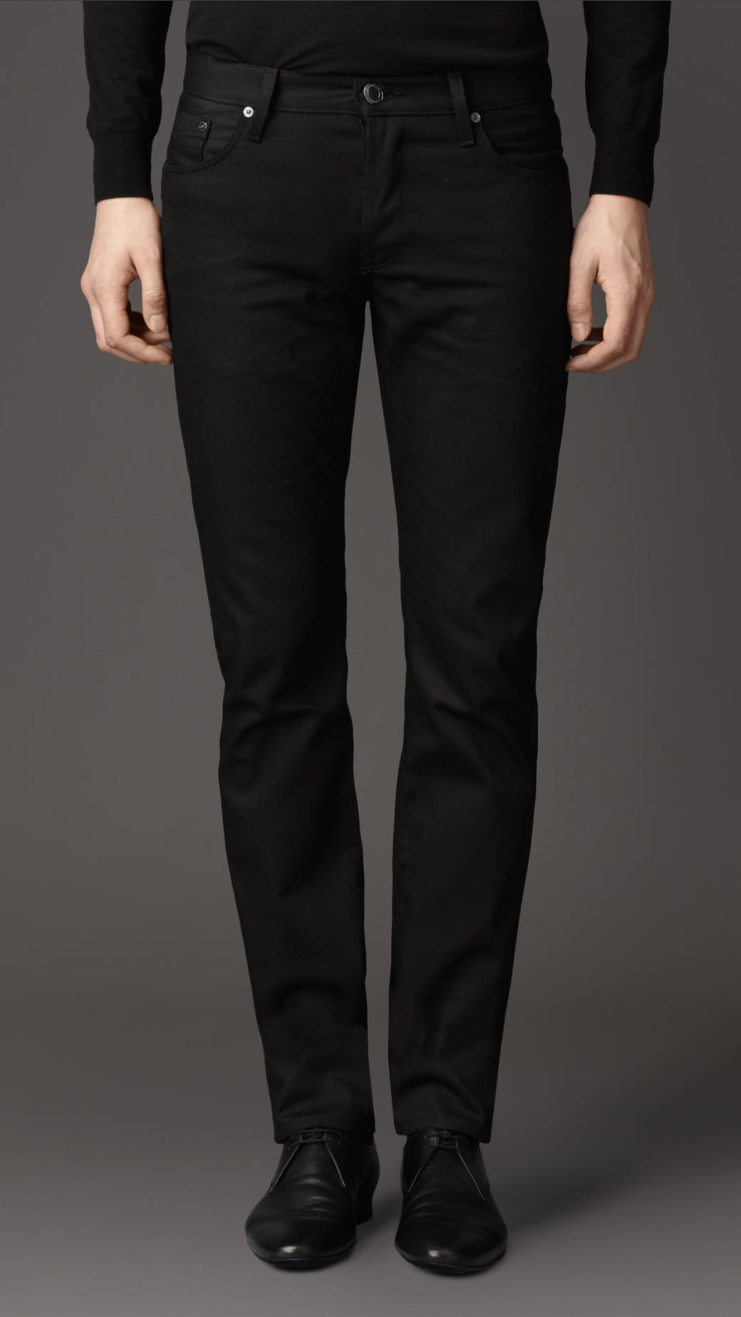 Burberry Steadman Black Slim Fit Jeans for Men | Lyst