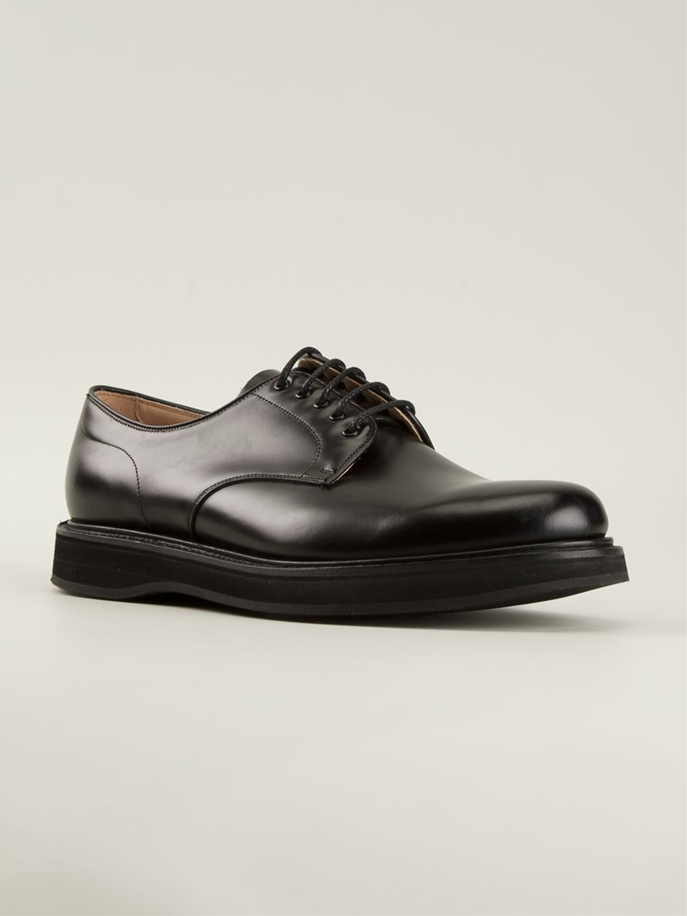 Church's Rubber Sole Derby Shoes in Black for Men - Lyst