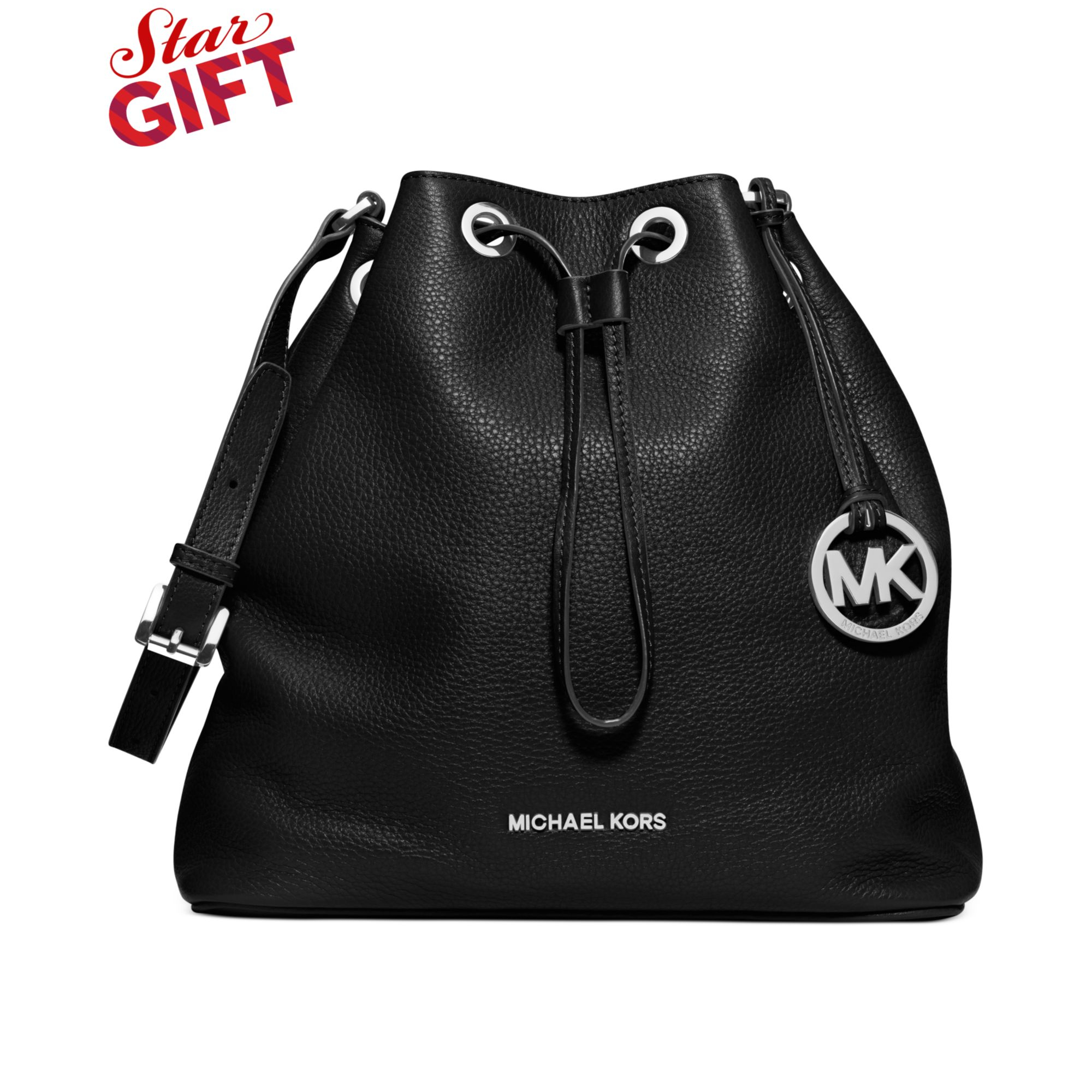 Lyst Michael kors Michael Jules Large Drawstring Shoulder Bag in Black