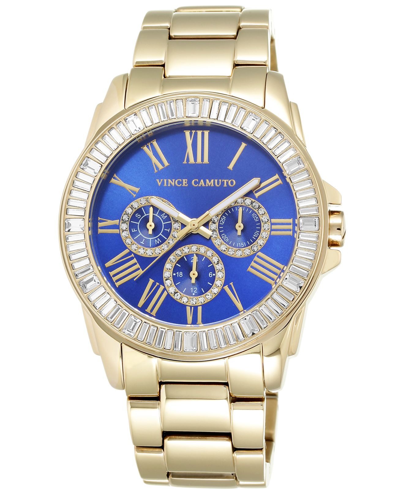 Vince Camuto Women's Gold-tone Stainless Steel Bracelet Watch 43mm  Vc-5158blgb in Metallic | Lyst