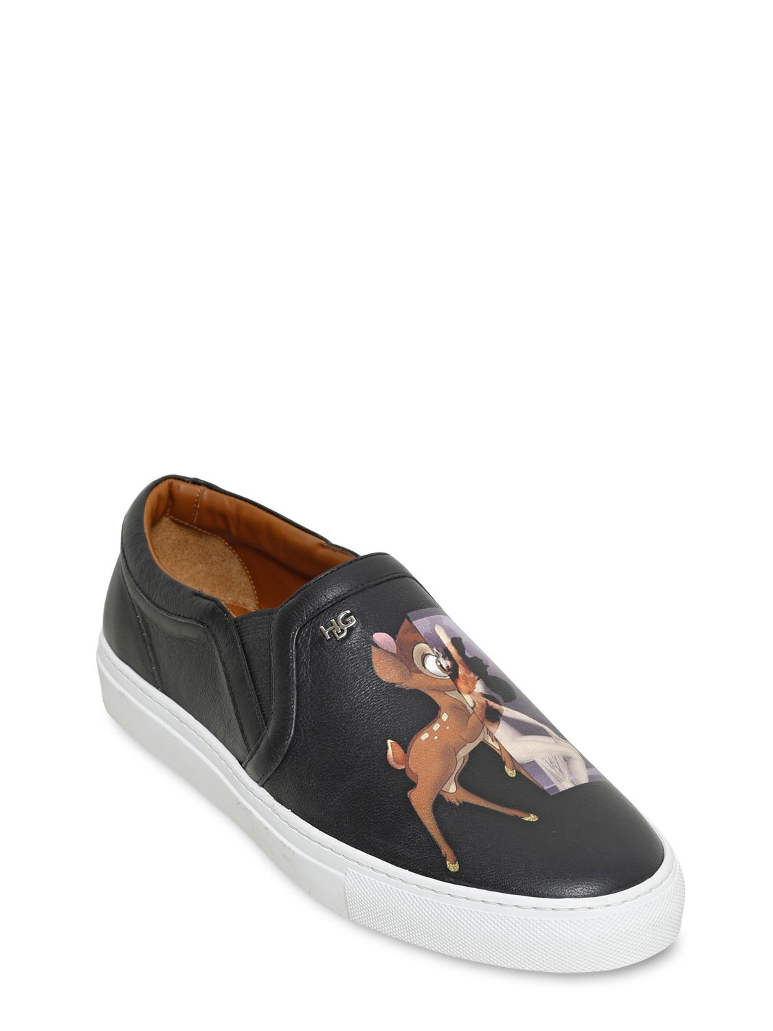 Givenchy Bambi Female Form Leather Sneakers in Black for Men - Lyst