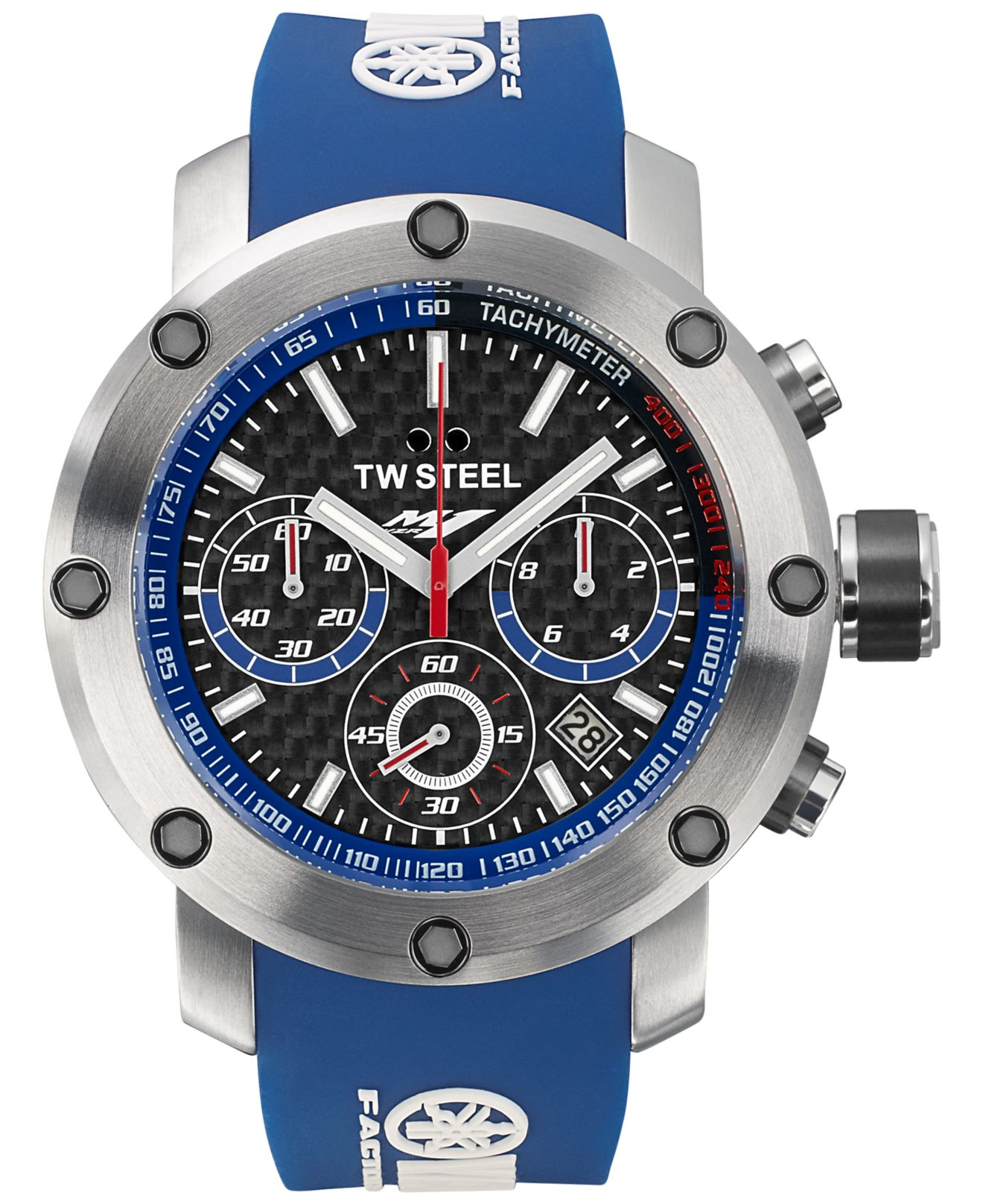 TW Steel Unisex Chronograph Yamaha Factory Racing White And Blue Silicone  Strap Watch 45Mm Tw924 in Metallic for Men | Lyst