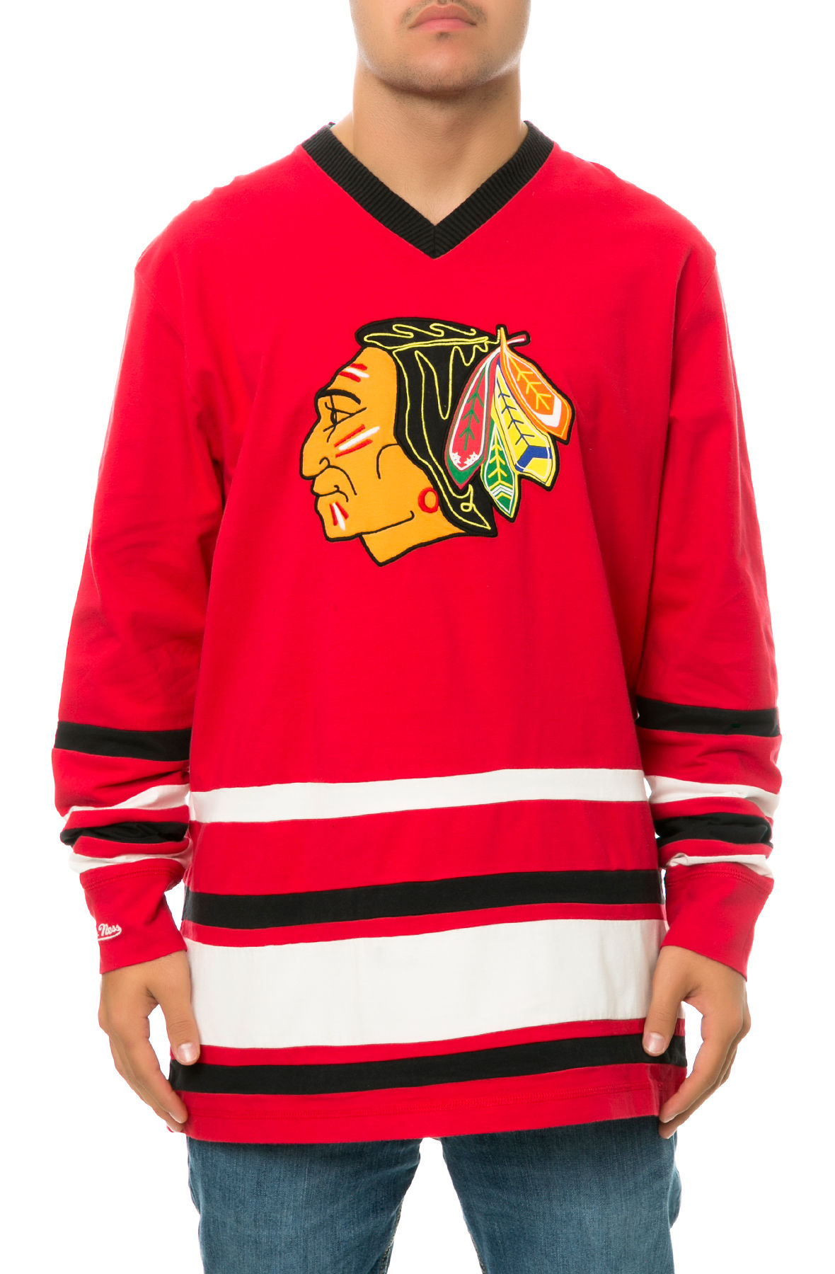 Download Mitchell & ness The Chicago Blackhawks Hockey Jersey in ...