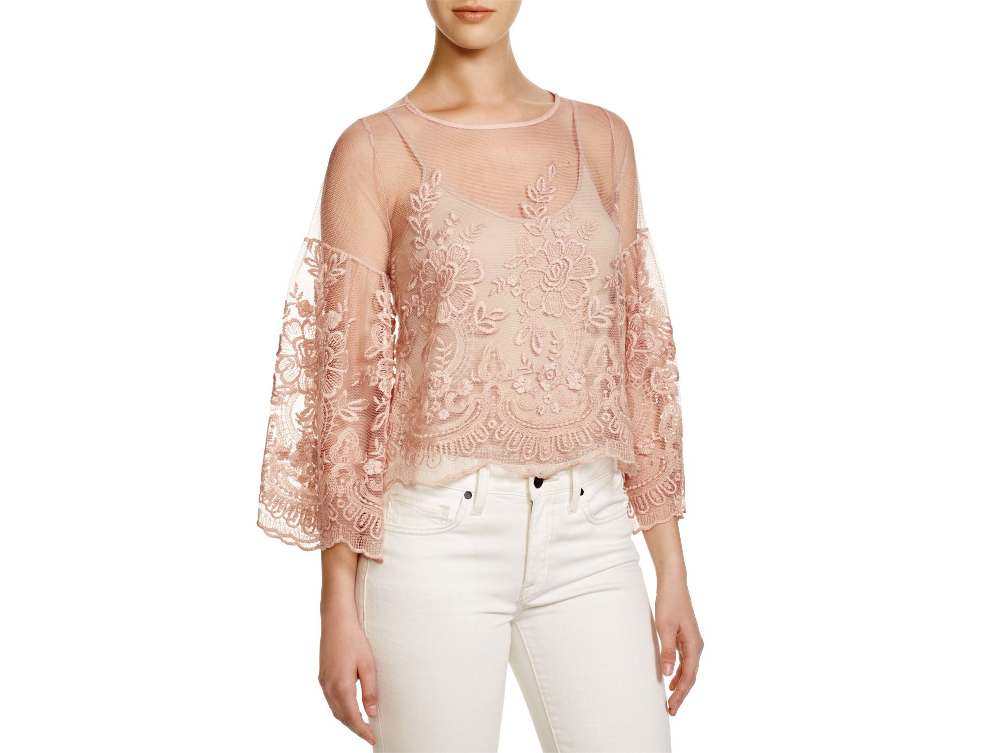 blush mesh top