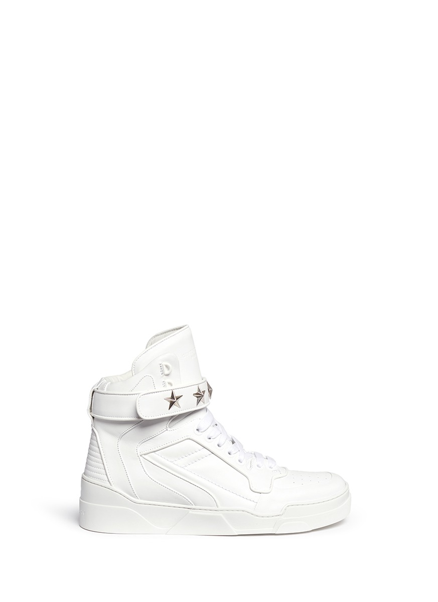 Aanval schaak Neem de telefoon op Givenchy 'tyson' Star Stud High Top Sneakers in White for Men | Lyst
