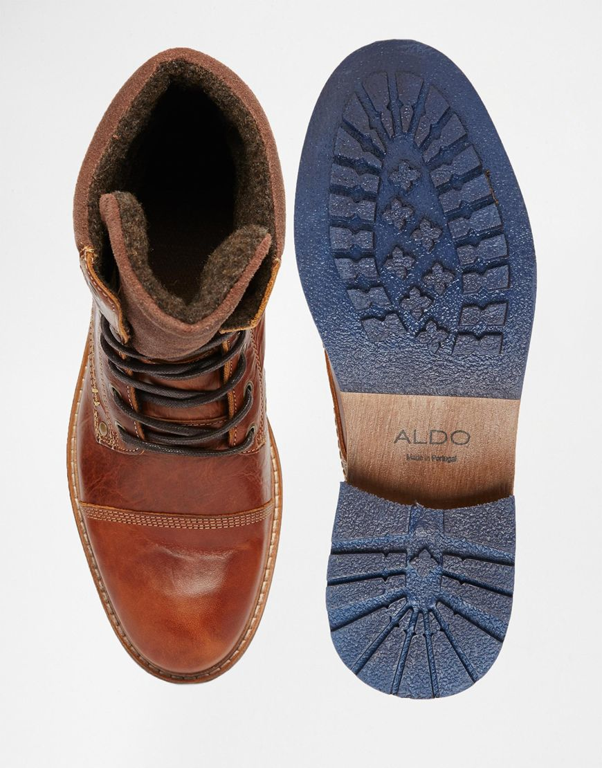 aldo brown suede boots