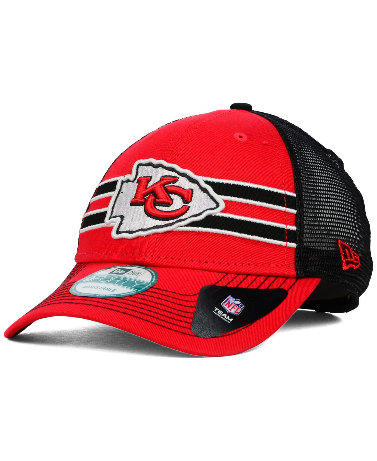 New Era Kansas City Chiefs Frontband Trucker 9Forty Cap in Red for Men