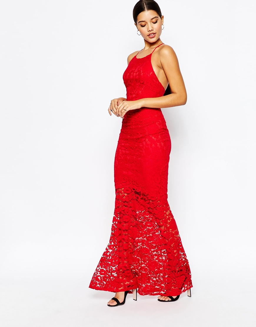 lipsy fishtail maxi dress