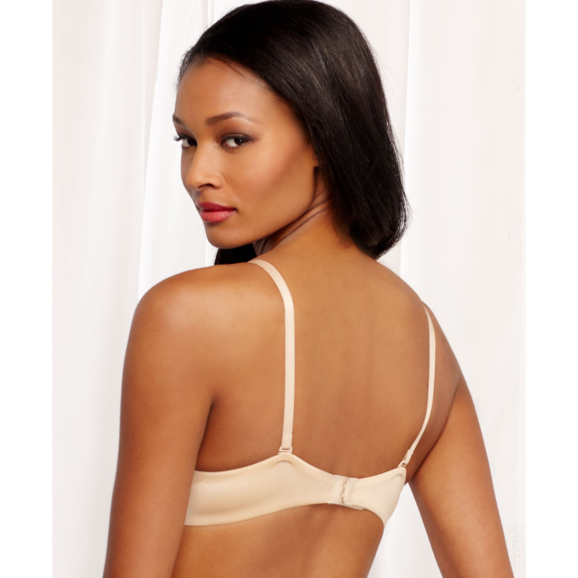 DKNY Super Glam Add 2 Cup Sizes Push Up Bra in White