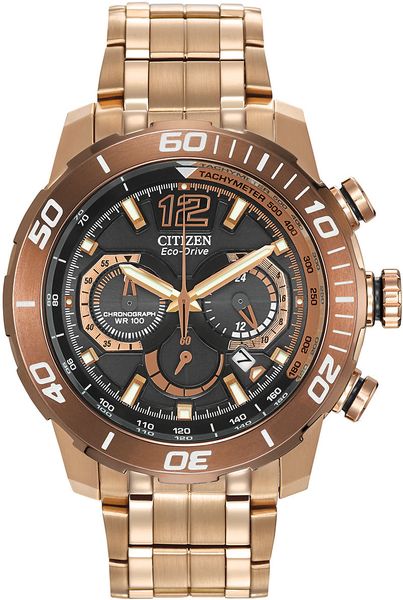 Citizen Mens Eco-Drive Primo Stingray Chronograph Watch in Pink for ...