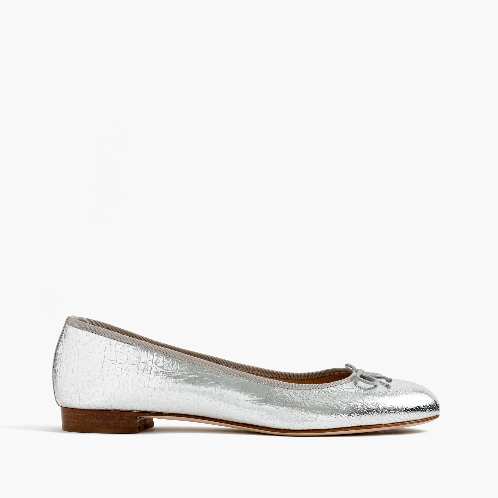metallic ballet flats womens