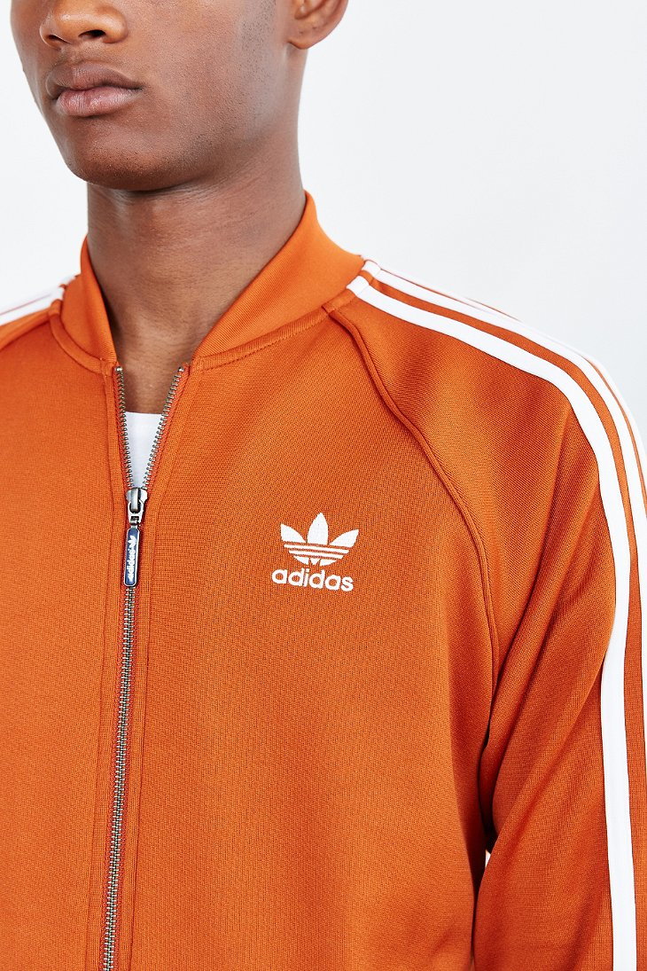 mens orange adidas jacket