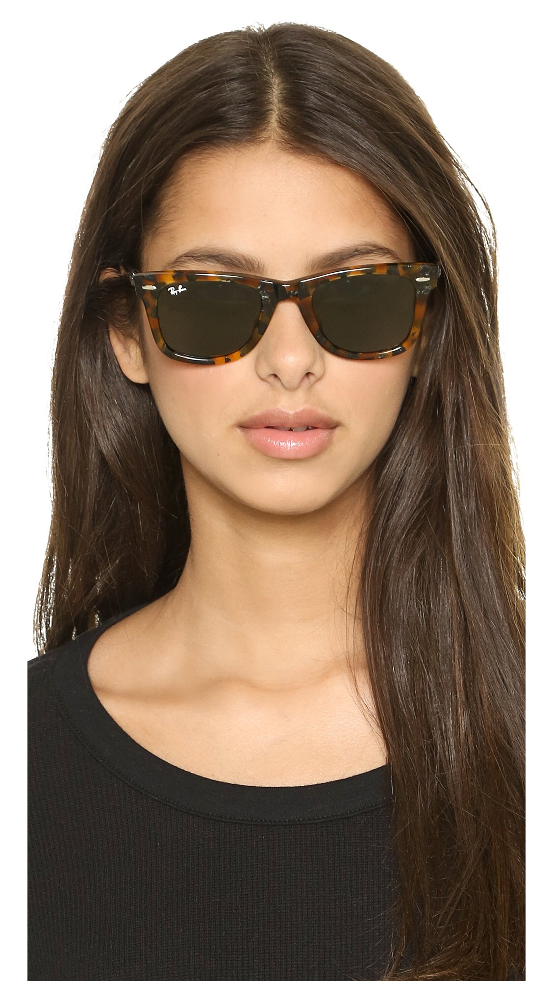 let Plateau Kabelbane Ray-Ban Icons Wayfarer Sunglasses - Spotted Red Havana/Brown | Lyst