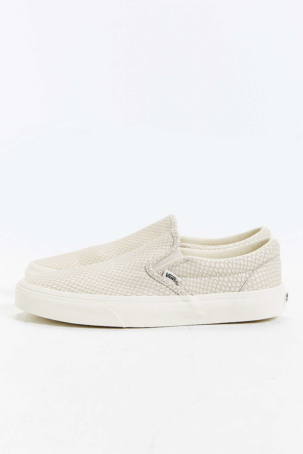 vans beige leather slip ons vans beige leather slip ons