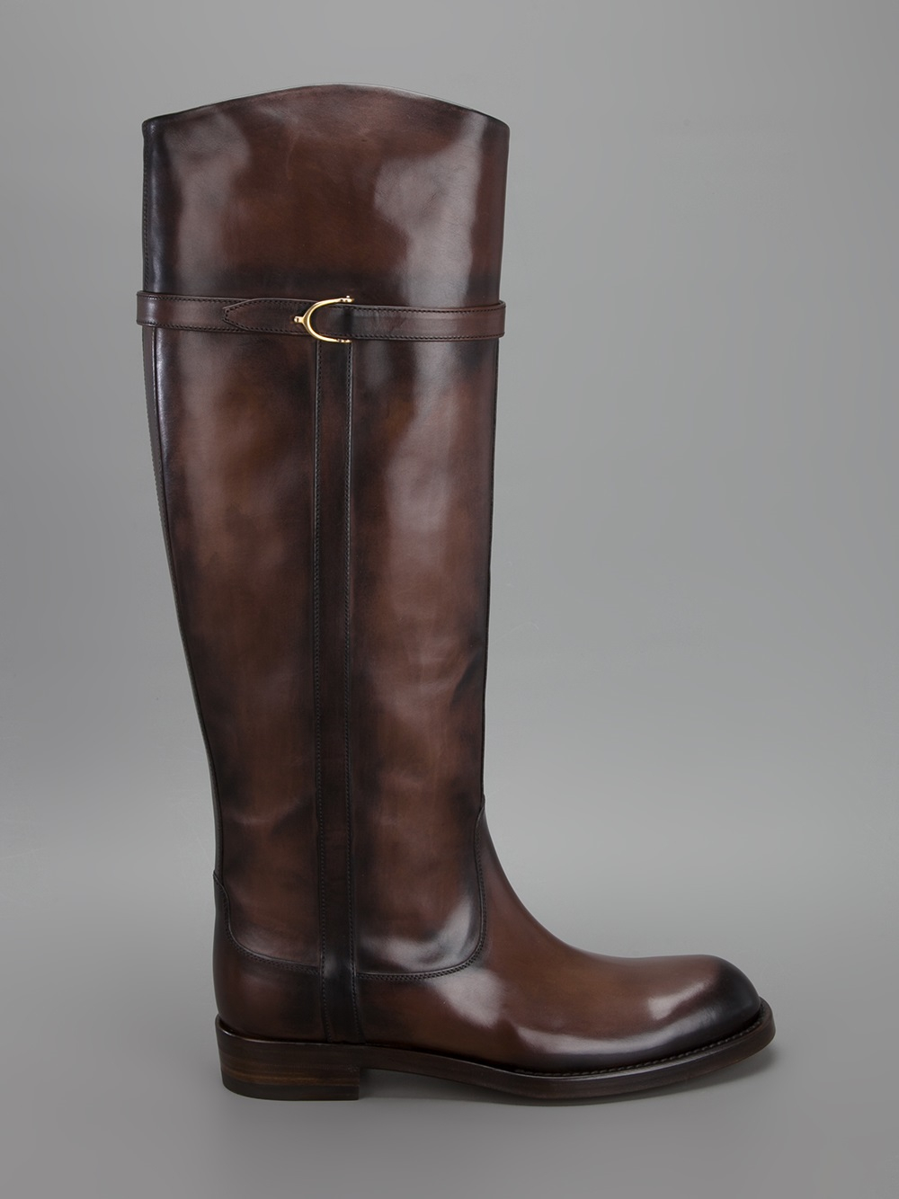 gucci riding boots brown
