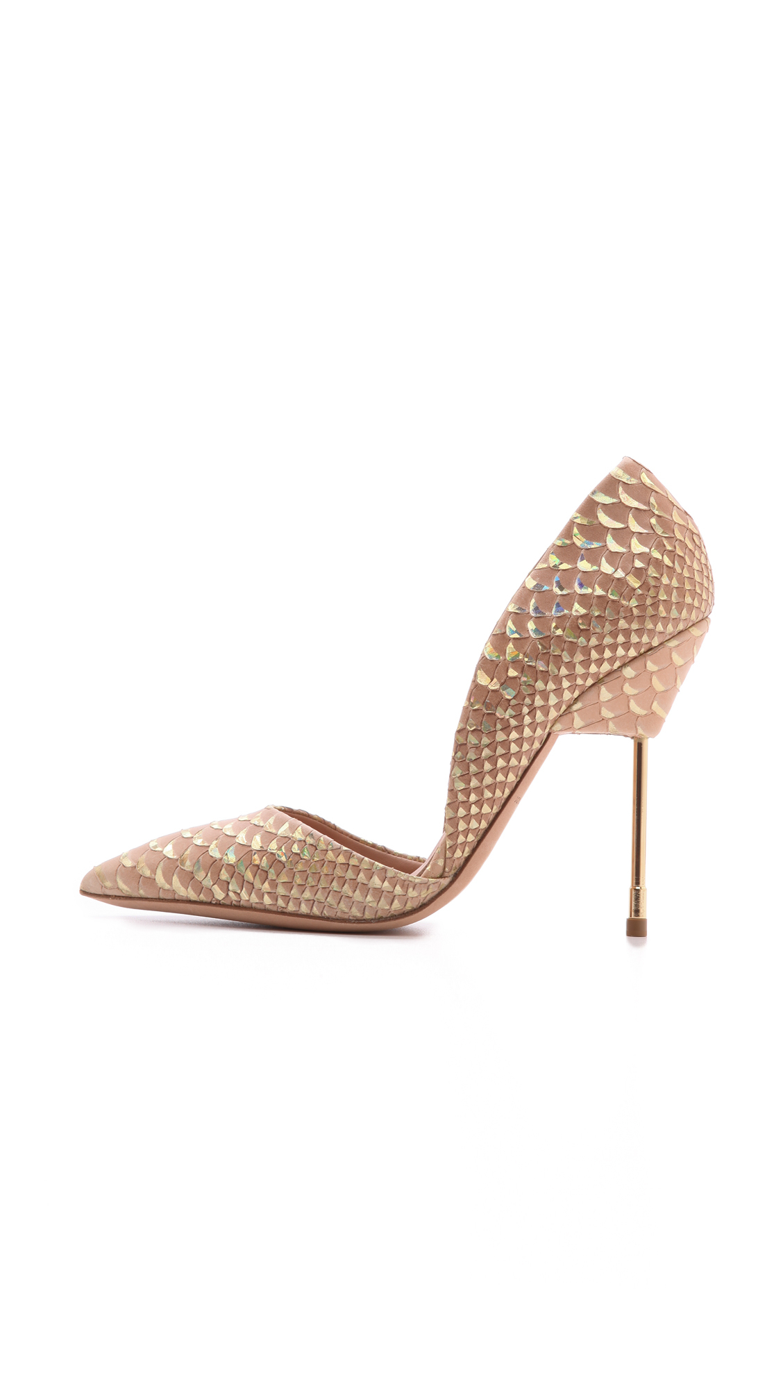 Kurt Geiger Bond Metallic Pumps Gold Combo | Lyst