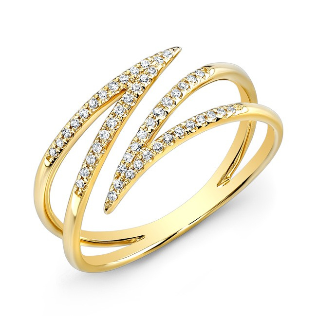 Lyst - Anne Sisteron 14kt Yellow Gold Diamond Spike Wrap Ring in Yellow
