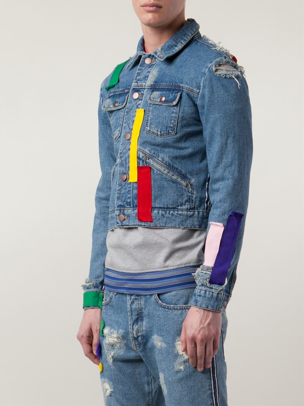 mens cropped denim jacket