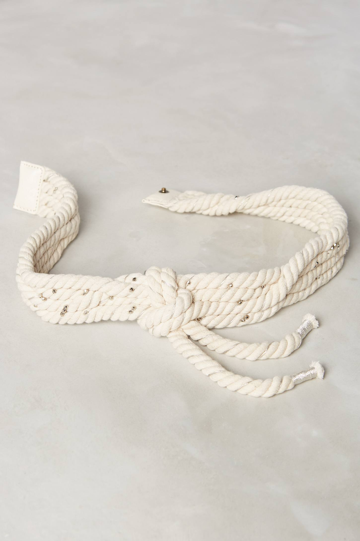 Anthropologie Braided Rope Belt in White Lyst