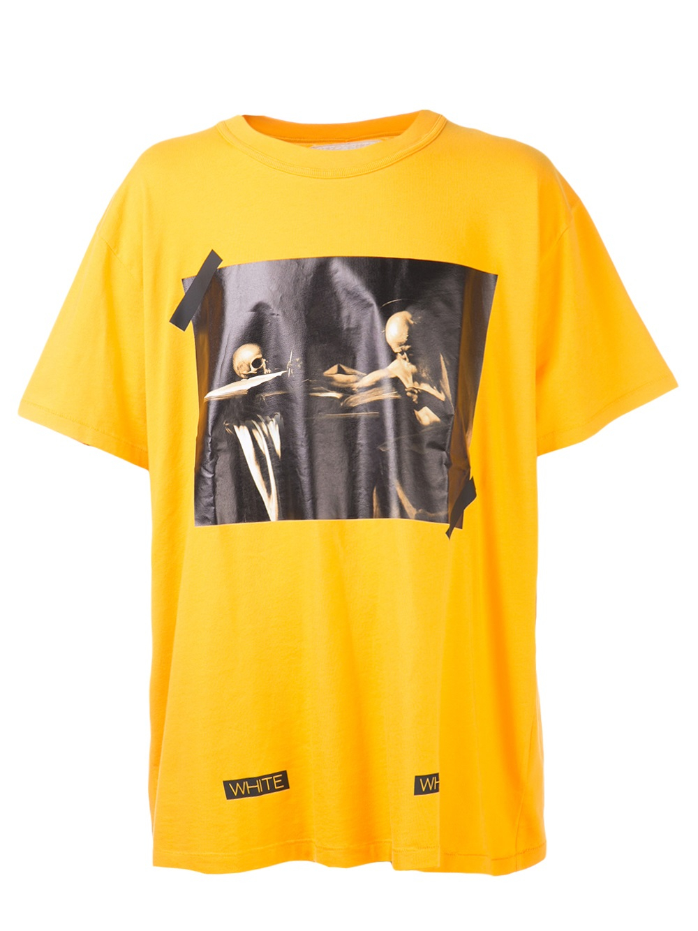 Off-White c/o Virgil Abloh Front Graphic T-Shirt in Yellow & Orange (Orange)  for Men | Lyst