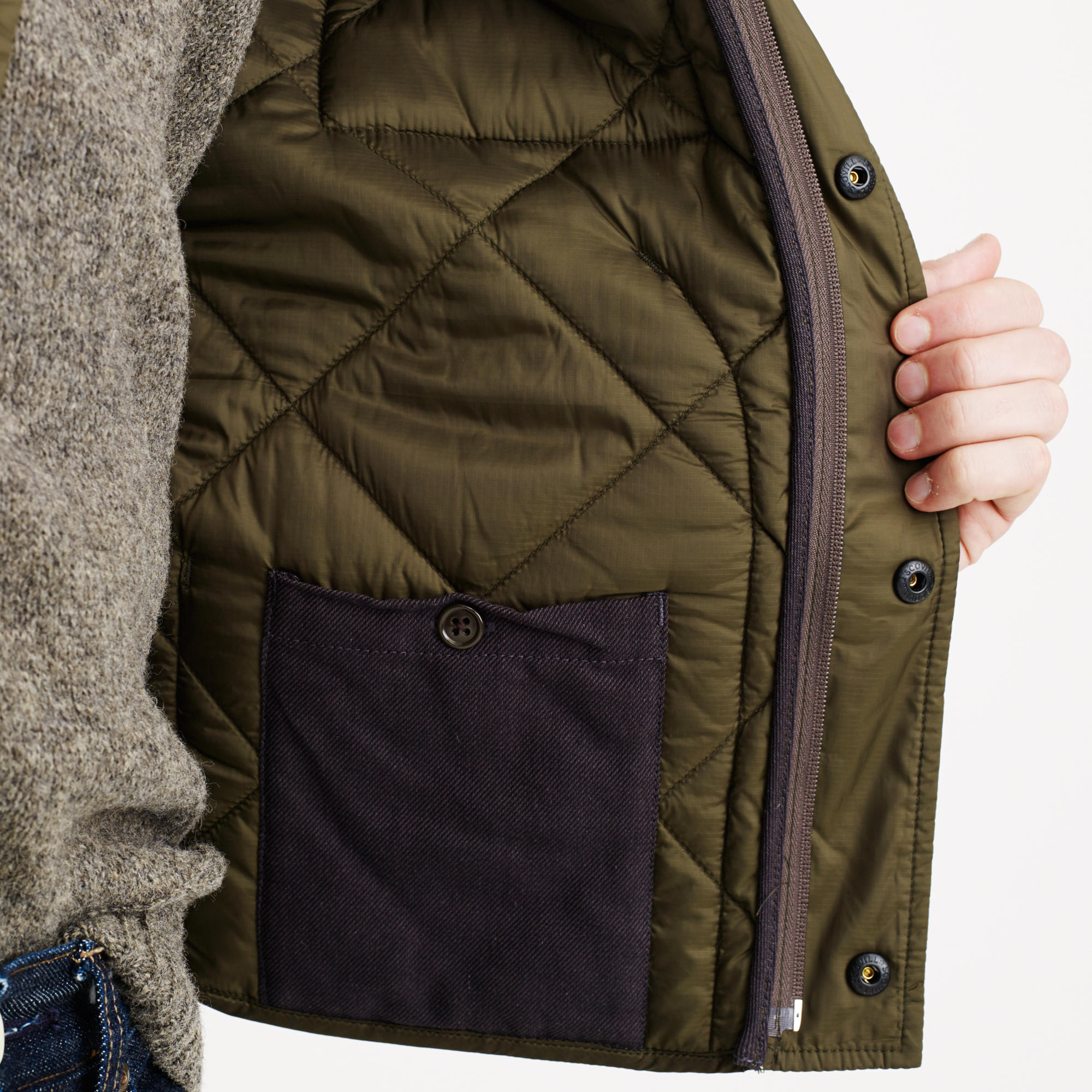 Lyst - J.Crew Nylon Sussex Quilted Vest in Green for Men