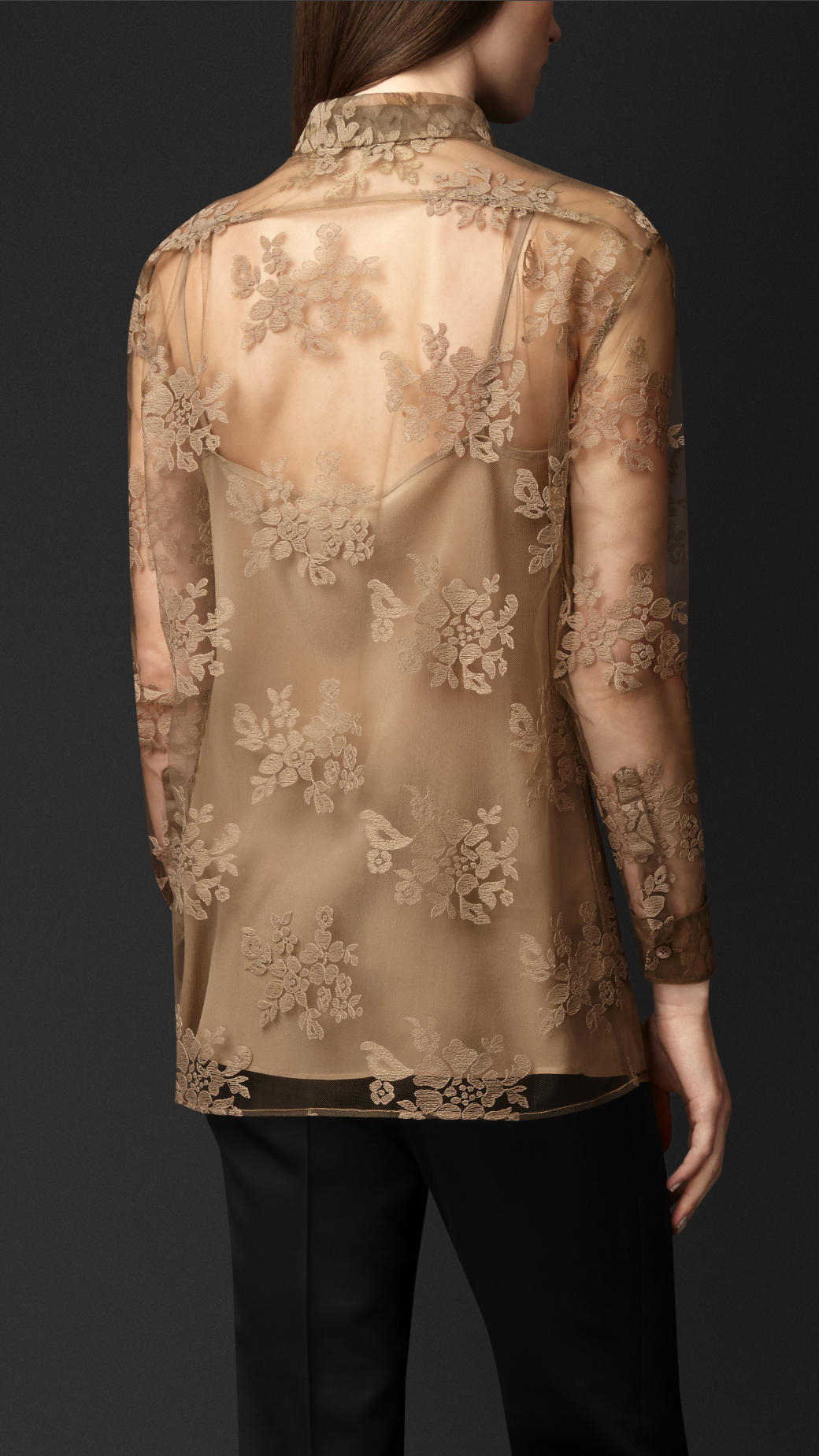 Burberry Embroidered Lace Shirt | Lyst