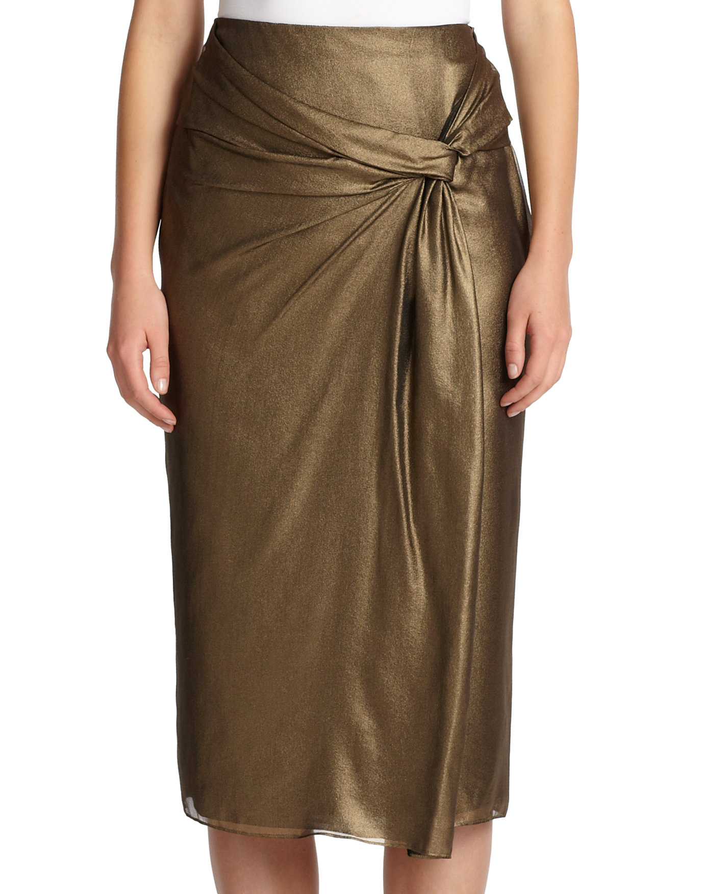 silk skirt draping