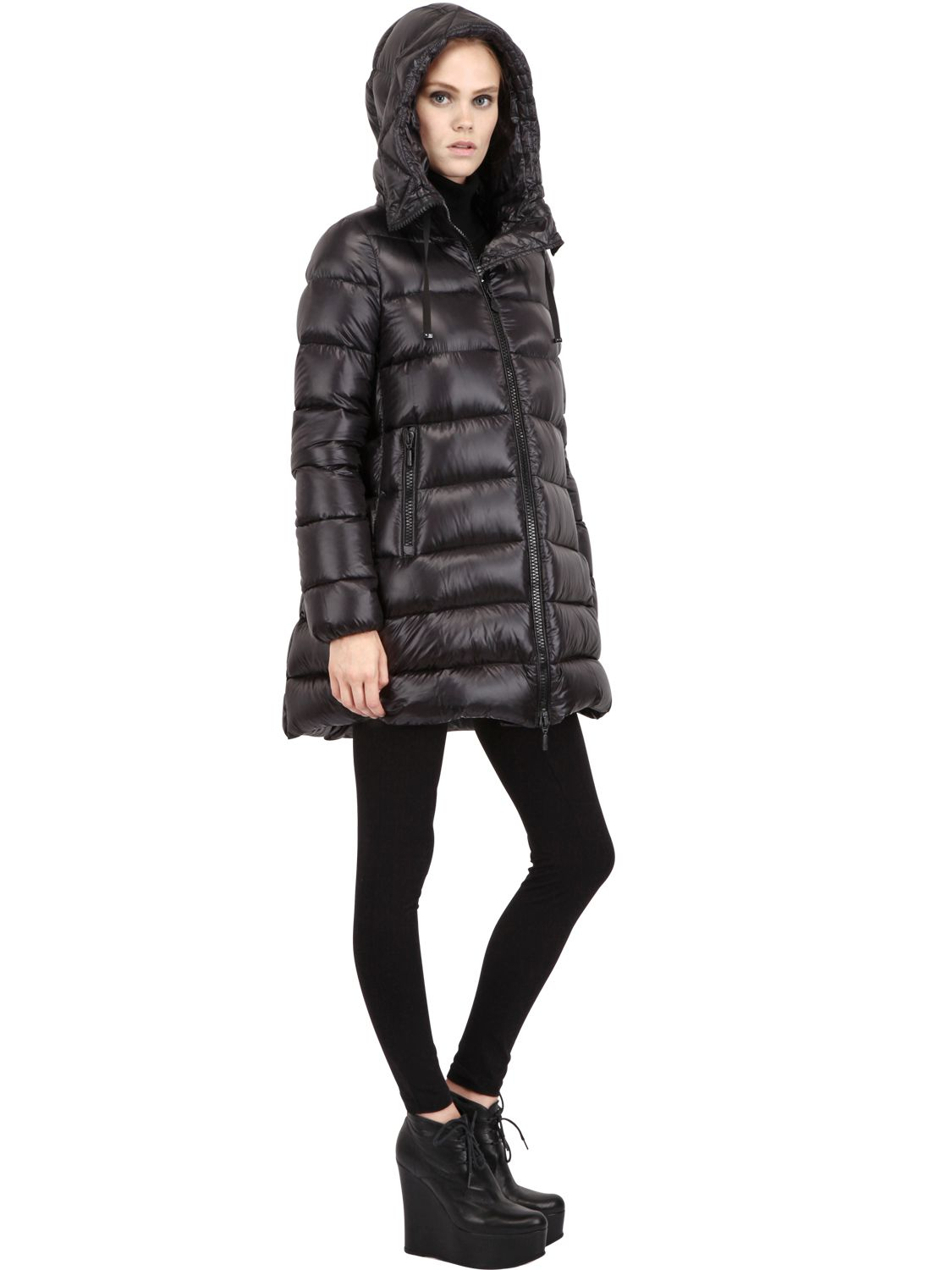 moncler black down suyen coat moncler black down suyen coat