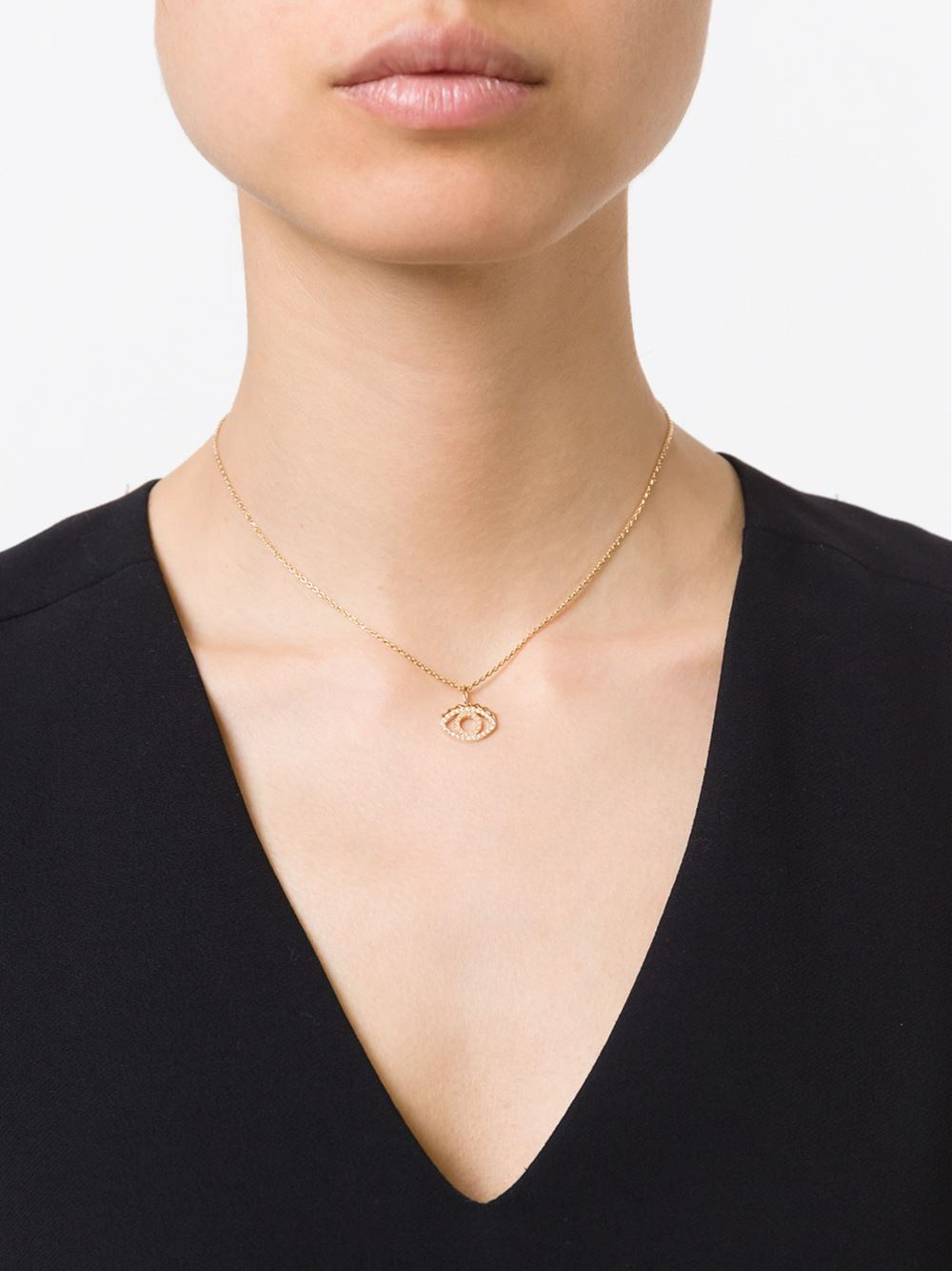 kenzo eye necklace