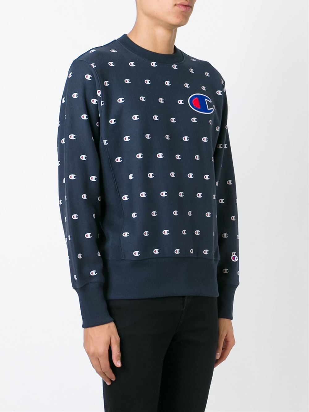 champion logo print sweatshirt
