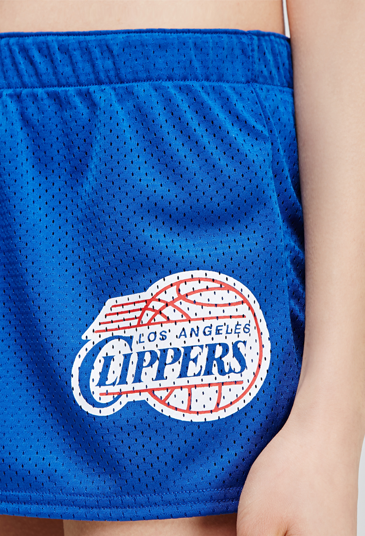 Forever 21 La Clippers Basketball Shorts in Blue/Red (Blue ...
