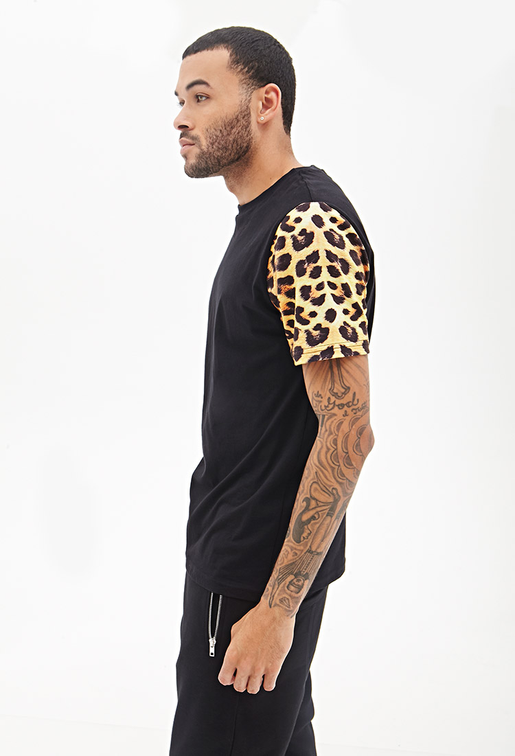 cheetah print t shirt mens