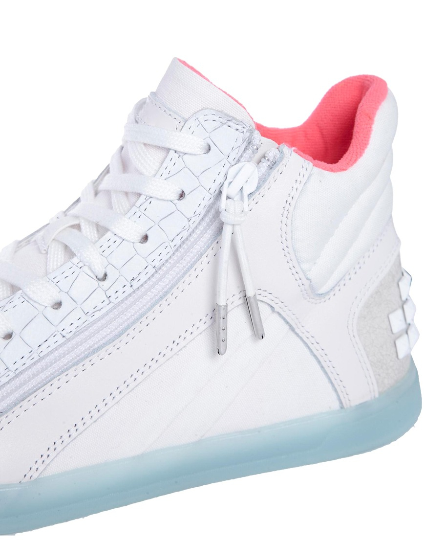 dkny white trainers womens