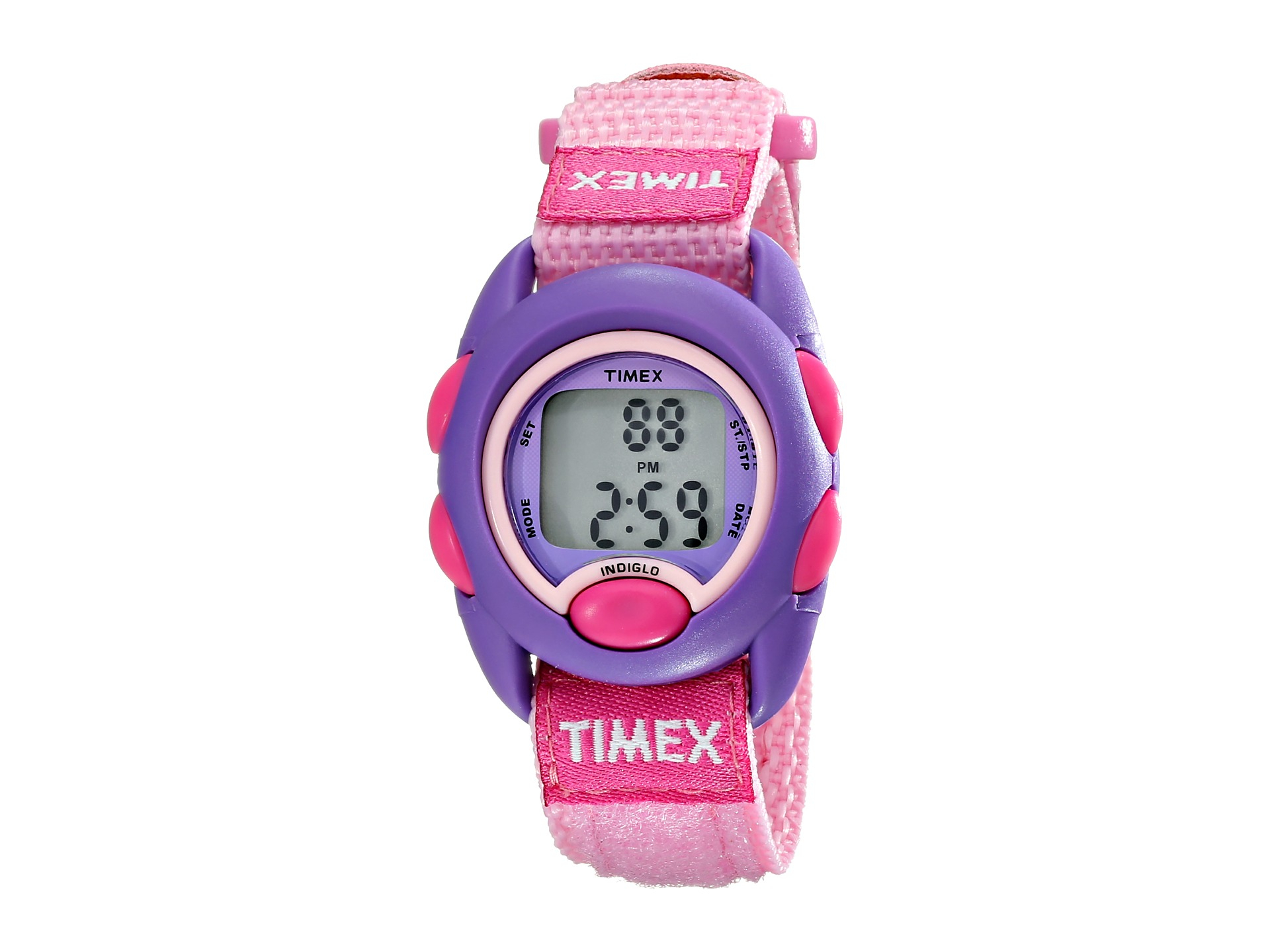 Timex Girl's Kids T7B9839J Purple Chronograph Digital Nylon Watch ...