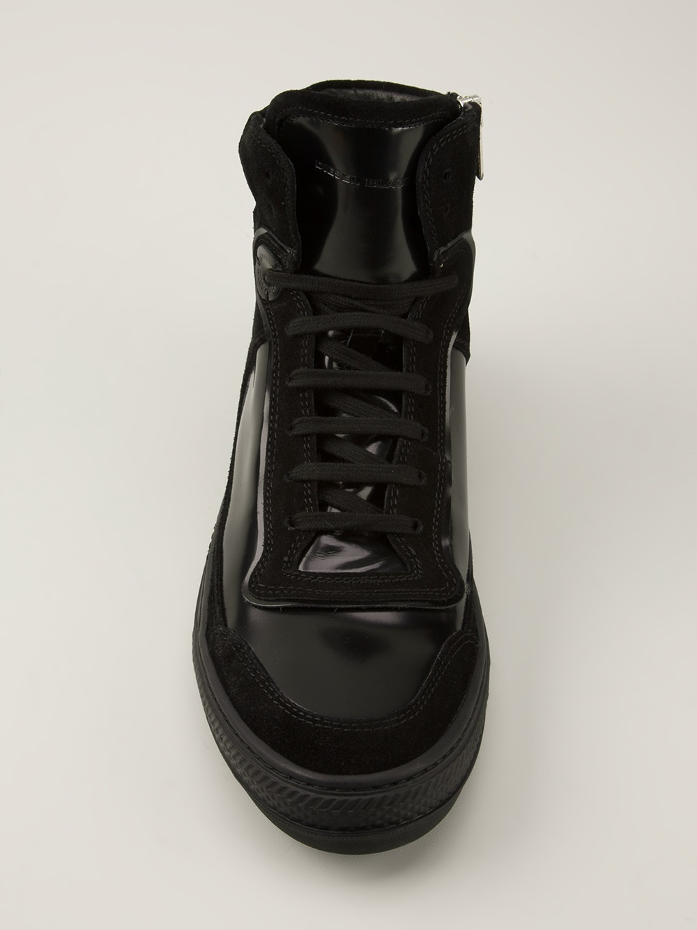 Lyst Diesel Black Gold �Diamond� HiTop Sneakers in
