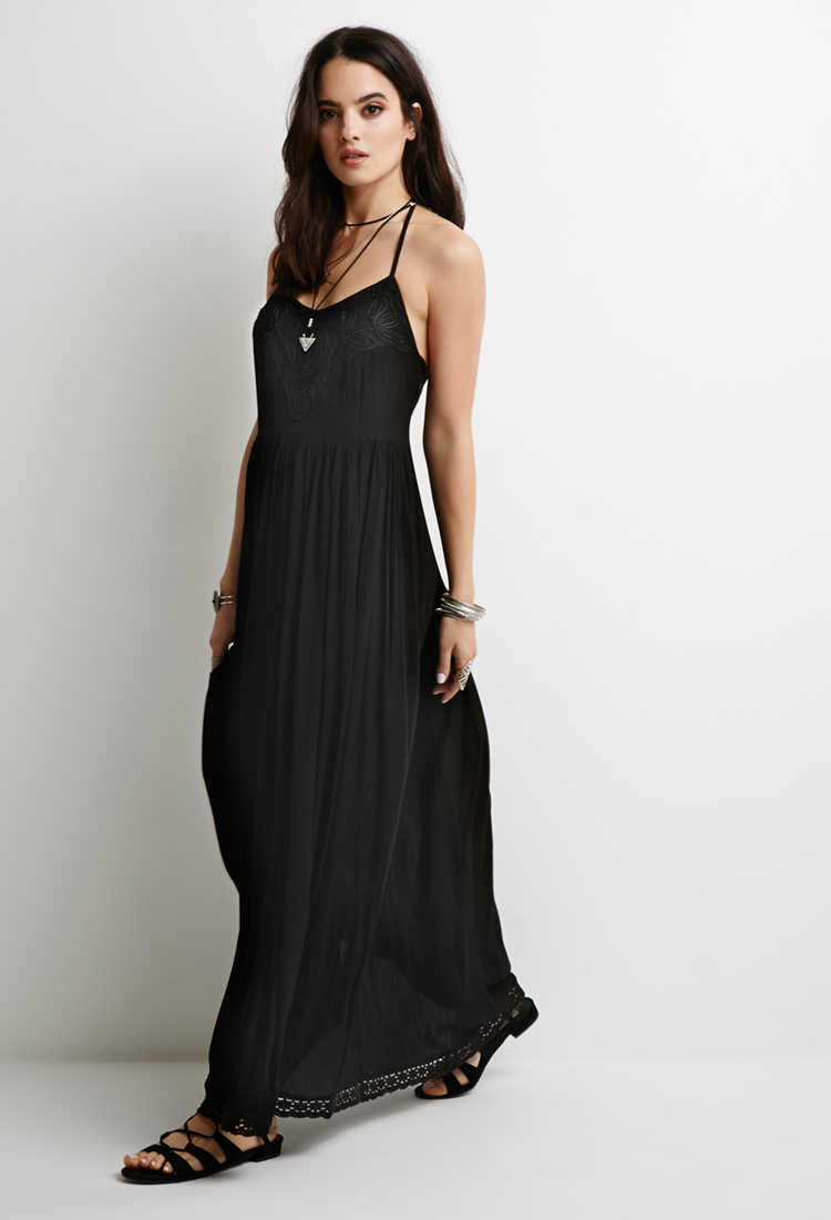embroidered maxi dress forever 21