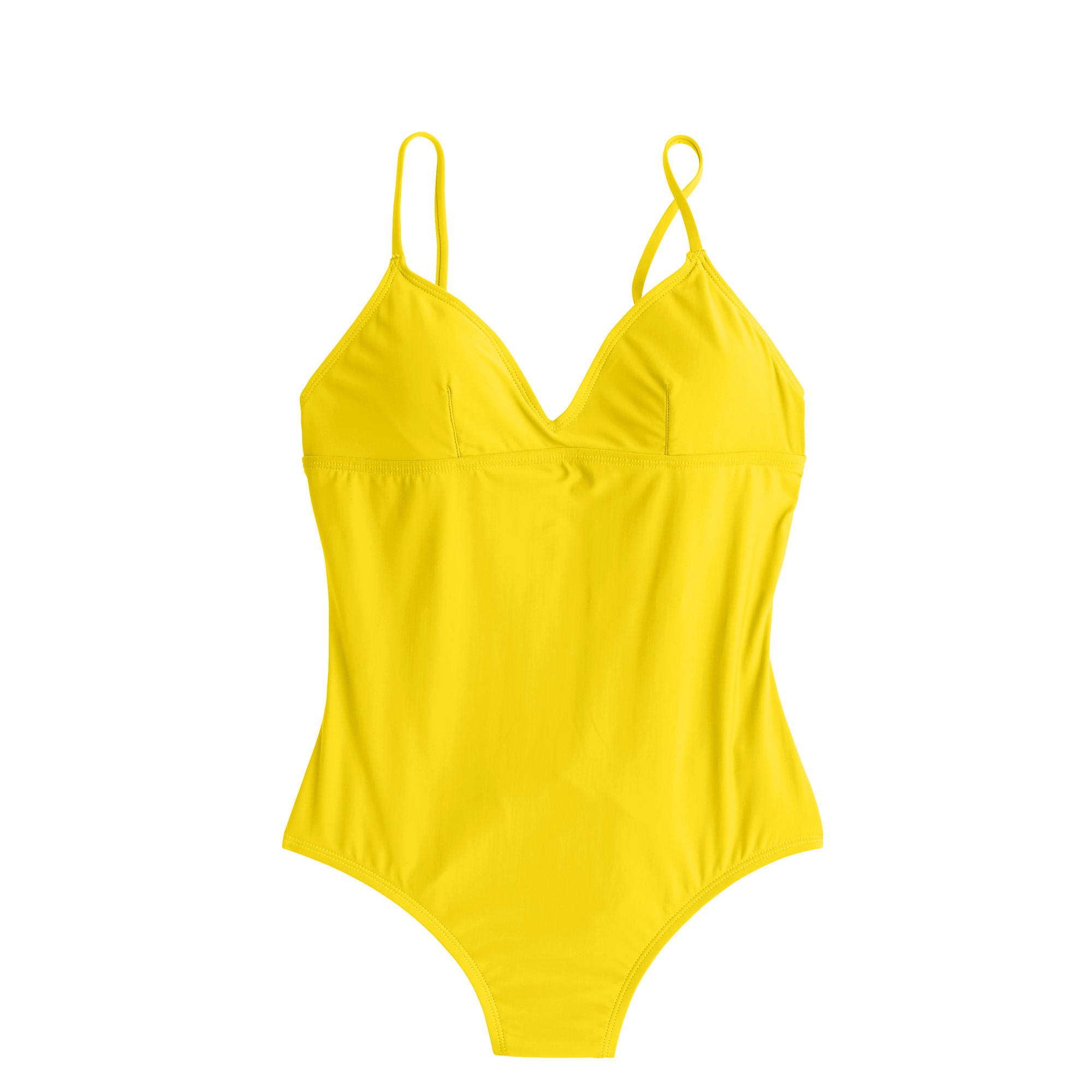 J.crew V-neck One-piece Swimsuit in Yellow (crisp yellow) | Lyst
