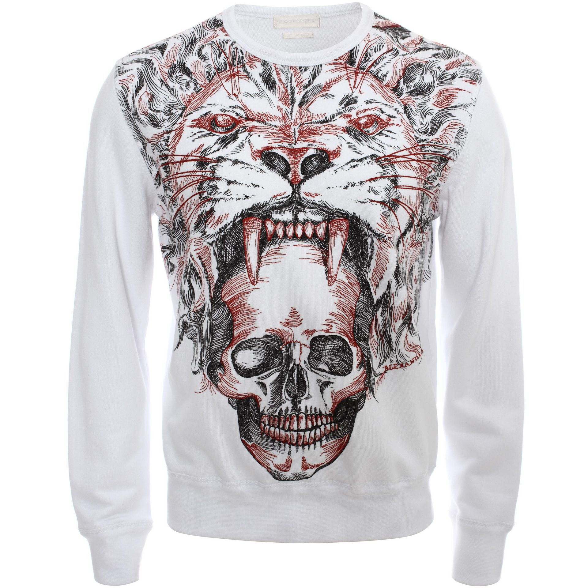alexander mcqueen sweater skull