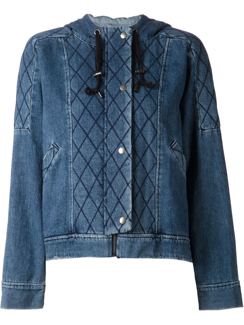 Sea Quilted Denim Jacket in Blue Lyst