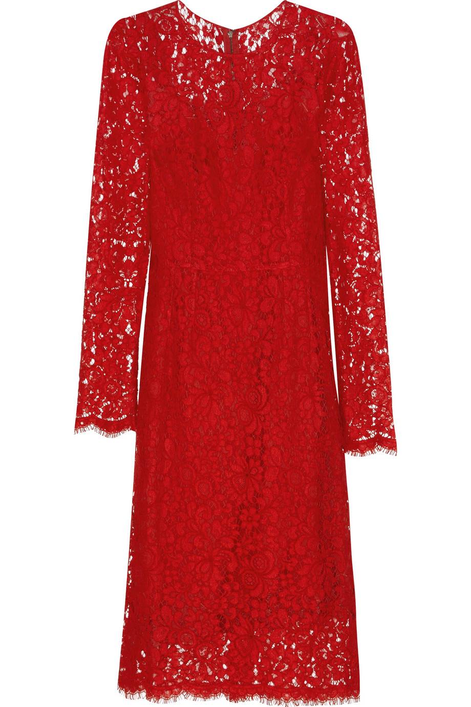 Dolce & Gabbana Lace Dress in Red - Lyst