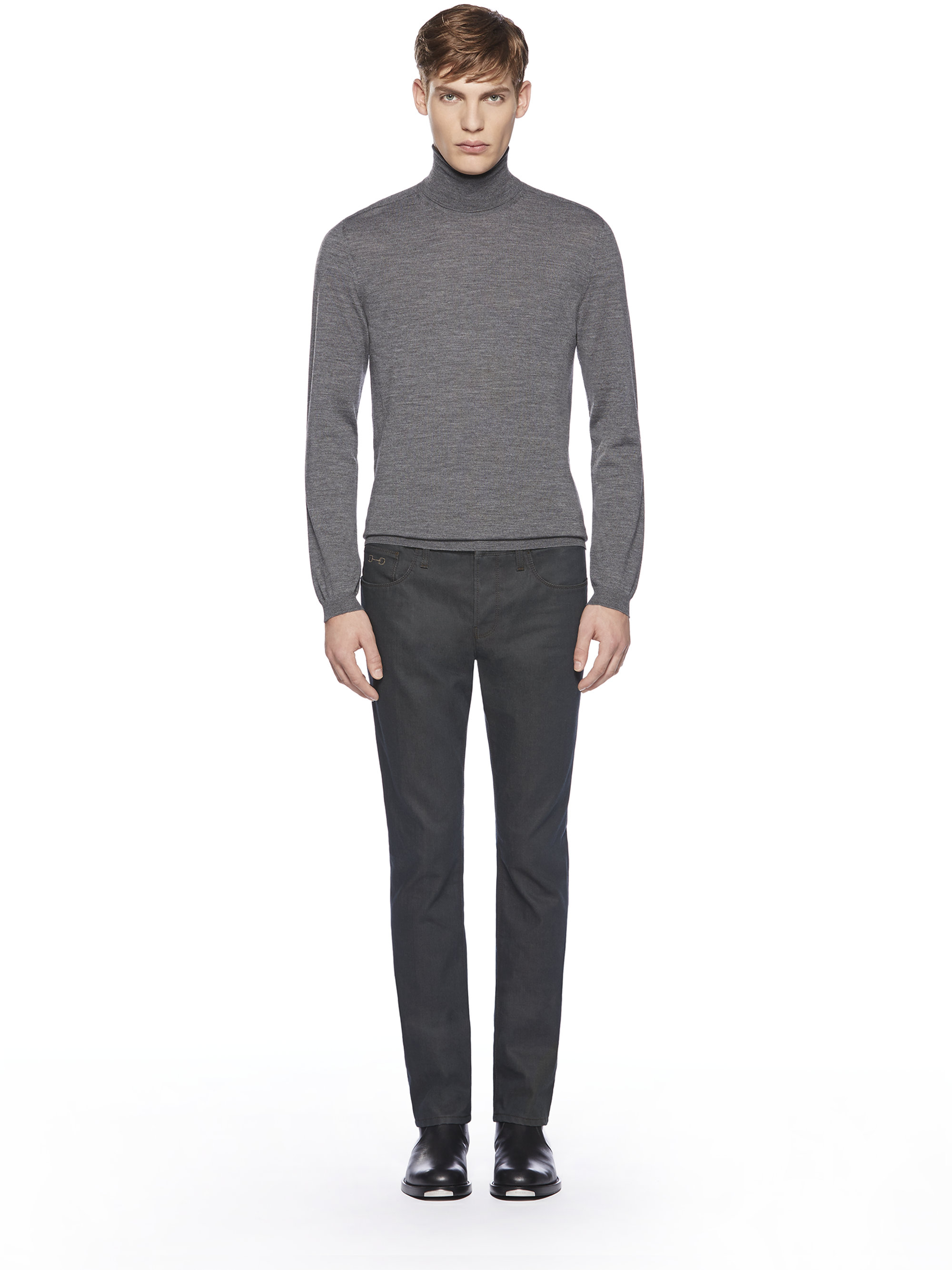gray turtleneck mens